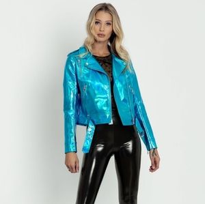 Black Milk Bioluminescence Holographic Moto Jacket